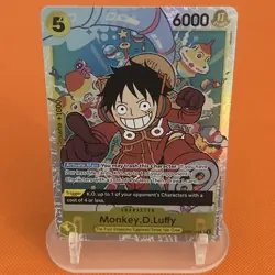 One Piece CCG Monkey.D.Luffy ERROR CARD Super Rare OP07-109 English Mint - Image 1