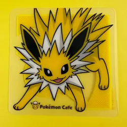 Jolteon Pokemon Cafe Plastic Coaster Card Limited Novelty Japanese - Image 1