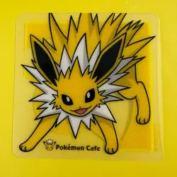 Jolteon Pokemon Cafe Plastic Coaster Card Limited Novelty Japanese - Image 2