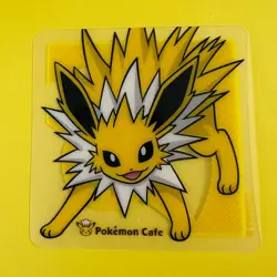 Jolteon Pokemon Cafe Plastic Coaster Card Limited Novelty Japanese - Image 3