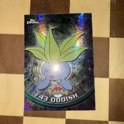 Topps Chrome Oddish Spectra Holo TV Animation Edition 2000 No 43 Pokemon Card - Image 1