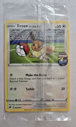 2020 Eevee On The Ball 002/005 Futsal Promo UK Exclusive Pokemon Card Sealed - Image 1