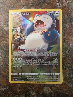 Snorlax Swsh11: Lost Origin Trainer Gallery Ultra Rare Card #TG10/TG30 - Image 1