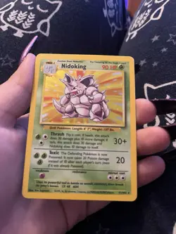 Pokemon TCG Nidoking Base Set Holo Unlimited Rare Card 11/102 LP Condition - Image 2