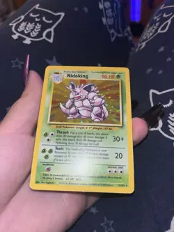 Pokemon TCG Nidoking Base Set Holo Unlimited Rare Card 11/102 LP Condition - Image 3