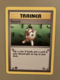 Trainer - Recycle - 61/62 - 1st Edition - Fossil Set - Pokemon Card - Image 1
