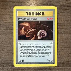 TRAINER Mysterious Fossil POKEMON Non-Holo 1st Edition 1999 Trading Card 62/62 - Image 1