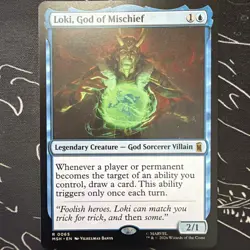 MTG Loki, God of Mischief #0065 Marvel Super Heroes Rare Regular Blue EN - Image 1