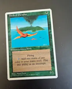 Magic: The Gathering Birds of Paradise 4th Edition Rare Regular English 1995 - Image 1