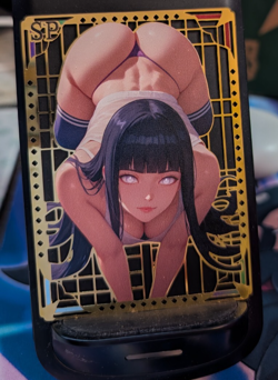 Hinata Naruto #067/200 Waifu Gold Premium Metal Card Anime SPICY!! - Image 1