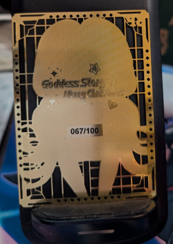 Hinata Naruto #067/200 Waifu Gold Premium Metal Card Anime SPICY!! - Image 2