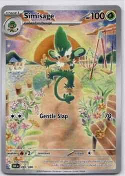 Pokemon Simisage 090/086 Sv: Black Bolt Holo NM/M Illustration Rare - Image 1