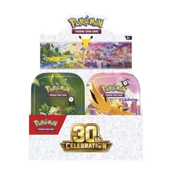 Pokemon 30th Anniversary Celebration Mini Tin Display SEALED PRESALE - Image 2