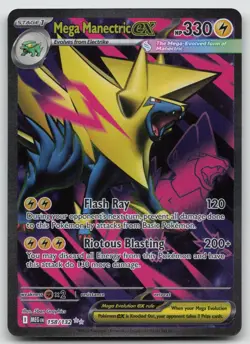 Mega Manectric ex 158/132 Ultra Rare Mega Evolution Pokemon Holo Near Mint - Image 1