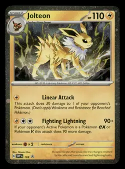 Jolteon (Cosmos Holo) 169 Holo Rare Scarlet & Violet Promo Pokemon Near Mint - Image 1