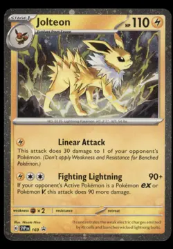 Jolteon (Cosmos Holo) 169 Rare Scarlet & Violet Promo Pokemon Near Mint - Image 1
