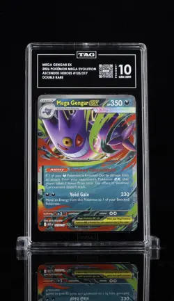 RANK 3 2025 Pokemon ME Phantasmal Flames 056/094 Mega Gengar EX RR TAG 10 (986) - Image 1