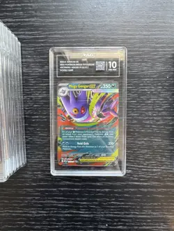 RANK 3 2025 Pokemon ME Phantasmal Flames 056/094 Mega Gengar EX RR TAG 10 (986) - Image 2