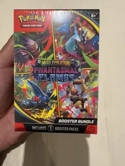 Pokemon TCG Mega Evolution Phantasmal Flames Booster Bundle - 6 Booster Packs - Image 1