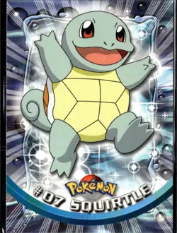 1999 Topps Pokemon TV Animation Edition Series 1 #7 Squirtle Red Topps Logo - Image 1