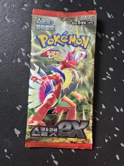 2x Korean Pokemon Scarlet ex sv1S Sealed Booster Packs - Image 2