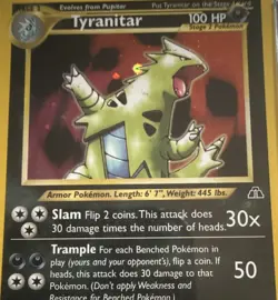 Pokemon Tyranitar 12/75 Neo Discovery Holo Rare Stage 2 English 2001 PSA 6 - Image 3