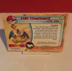 Topps Pokemon TCG Charizard 06 Pokemon Topps Series 1 TV Animation Fire Regular - Image 2