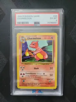 1999 POKEMON GAME CHARMELEON #24 PSA 6 - Image 1
