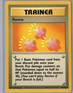 Revive 89/102 Uncommon Base Set Unlimited Pokemon Near Mint - Image 1