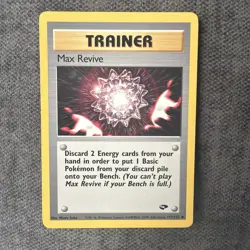 Pokemon TCG Gym Challenge Uncommon Max Revive Trainer 117/132 1999 - Image 1