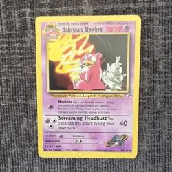 Pokemon TCG Sabrina's Slowbro Gym Heroes Uncommon 60/132 1999 - Image 1