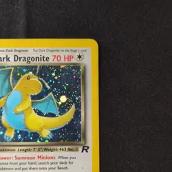 Dark Dragonite 5/82 1st Edition Holo Team Rocket WOTC Pokemon 2000 HP - Image 3