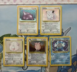 Vintage Pokemon Card Lot WOTC Holo Ditto Chansey Fire - Image 1