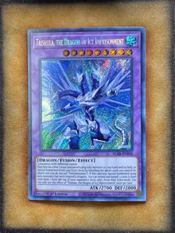 Yugioh Trishula, the Dragon of Icy Imprisonment BLAR-EN048 Secret Rare 1st Ed NM - Image 1