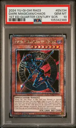 2024 YU-GI-OH! RA03-QUARTER CENTURY BONANZA #EN134 DARK MAGICIAN OF CHAOS PSA 10 - Image 1