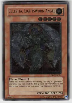 Celestia, Lightsworn Angel LODT-EN024 EURO Ultimate Rare YU-GI-OH #1 - Image 1