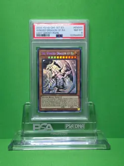 YU-GI-OH 2020 RAGE OF RA THE WINGED DRAGON OF RA GHOST RARE LED1-EN000 PSA 8 - Image 1