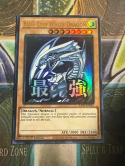 * BLUE-EYES WHITE DRAGON * 🔥 ULTRA RARE HOLOGRAPHIC (ORIGINAL ART) 🔥 YUGIOH! - Image 1