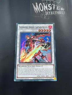 YUGIOH INFERNOBLE KNIGHT CAPTAIN OLIVER SUPER RARE PHRA-EN038 1ST EDITION - Image 1