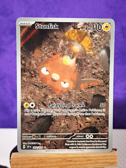 Pokemon TCG Stunfisk 202/191 Sv08 Surging Sparks Illustration Rare Holo Eng - Image 1