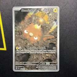 Pokemon Card TCG - Stunfisk 202/191 Illustration Rare Surging Sparks Near Mint - Image 1