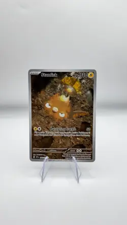 Pokemon TCG Stunfisk 202/191 Surging Sparks Illustration Rare Holo English - Image 1