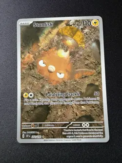 Pokemon TCG Stunfisk 202/191 Surging Sparks Illustration Rare Card, Near Mint - Image 1