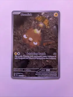 Pokemon TCG Stunfisk Illustration Surging Sparks 202/191 Nm - Image 2