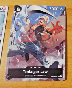 ONE PIECE ENGLISH CARD PROMO CARTE Trafalgar Law OP04-087 MINT - Image 1