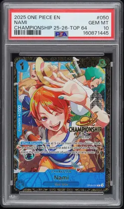 PSA 10 Nami Championship 25-26-Top 64 050 One Piece Promo One Piece - Image 1