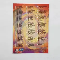 Pokemon TOPPS TV Animation Edition Series 2 Trading Cards Check List - Image 2