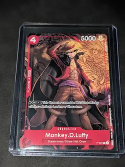 ONE PIECE TCG Monkey D Luffy P-007 Englisch Near Mint Promo Non-Holo - Image 1