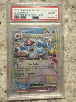 🔥Glaceon ex 026/131 - (STAMPED SURPRISE BOX EXCLUSIVE) - GEM MINT PSA 10🔥 - Image 1