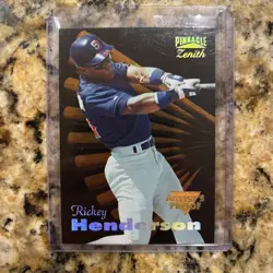 1996 MLB Pinnacle Zenith SSP Artist's Proof HOF GOAT Rickey Henderson, NM-MT - Image 1